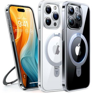iPhone15ProMax P[X TORRAS Ki iPhoneP[X MagSafe O X^h ϏՌ CX[d NA UPRO Ostand C