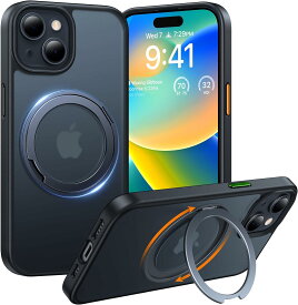 iPhone15 iPhoneケース TORRAS 正規品 マグネット搭載 リング 耐衝撃 半透明 UPRO Ostand R ブラック X0014L34U7