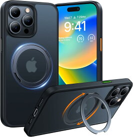 iPhone15Pro iPhoneケース TORRAS 正規品 マグネット搭載 リング 耐衝撃 半透明 UPRO Ostand R ブラック X0014KX0VV