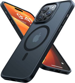 iPhone15Pro iPhoneケース TORRAS 正規品 マグネット搭載 米軍耐衝撃 半透明 Guardian-Mag ブラック X004L12V5