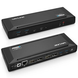 WAVLINK USB C Ultra 5K���j�o�[�T�� �h�b�L���O �X�e�[�V���� macbook pro�p�f���A�� 4K�h�b�L���O�X�e�[�V���� 60W PD�t��