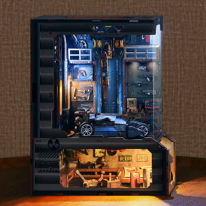 FUNPOLA 3D�p�Y�� �u�b�N�k�b�N �L�b�g Booknook �ؐ��p�Y�� DIY �~�j�`���A �h�[���n�E�X LED���C�g�t�� �{�I���� �u�b�N�G���h �W���p �N���t�g�Z�b�g ���S�҂⒆�w������ BN03 392PC (�D�ԍH�[)
