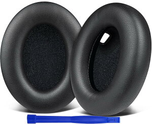 SOULWIT �C���[�p�b�h �C���[�N�b�V���� �����p�b�h�ASony WH-1000XM4 (WH1000XM4) �w�b�h�Z�b�g�p �w�b�h�z���p�b�h �݊��� �p�b�h �\�t�g���U�[ �����x�t�H�[�� ���݂�ǉ� �C���[�J�b�v (�u���b�N)