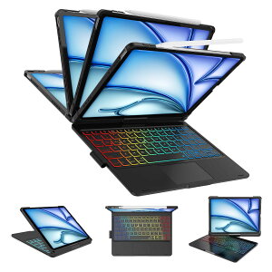 iPad Air 11�C���` 2025(M3) 2024 (M2) �L�[�{�[�h�t���P�[�X iPad Pro 11��1/2/3/4����/iPad Air��4/5/6����ʗp �����x�^�b�`�p�b�h�t�� 7�F�o �b�N���C�g Apple pencil���[�d�\ Type-C�ڑ��}���[�d �y���z���_