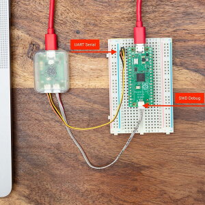 GeeekPi USB �f�o�b�O�v���[�u (Raspberry Pi Pico �p)�ARaspberry Pi Pico RP2040 �}�C�N���R���g���[���p 3 �s�� �f�o�b�O�R�l�N�^�A�N���A�P�[�X�AUSB �P�[�u���A�f�o�b�O�P�[�u���t��