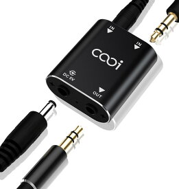Cooidea 2チャンネルステレオオーディオミキサー - 金属製シェル、AUXインターフェース対応 2イン1アウト ミニステレオサウンドミキサー 1メートルのオーディオケーブル付き - PC、電話、ラッ