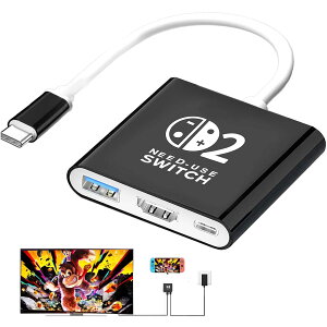 Switch 2 �h�b�N �y2026�V�o��-Switch 2�u22.0.0�v�Ή��z�z�X�C�b�` 2 �h�b�N �e���r�ڑ��o�� ���ڂ�TV�o�� �h�b�N���@�\ HDMI 4K@60Hz/USB 3.0/PD100W �}���[�d Type-c�[�d��Switch 2/Switch/Switch OLED/�m�[�g�p�\�R