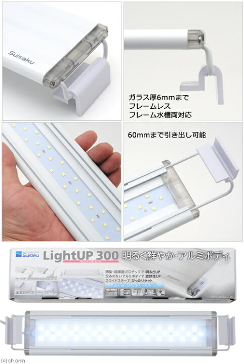 楽天市場 水作 ｌｅｄ ライトアップ ３００ ホワイト ３０ｃｍ水槽 照明 関東当日便 Charm 楽天市場店