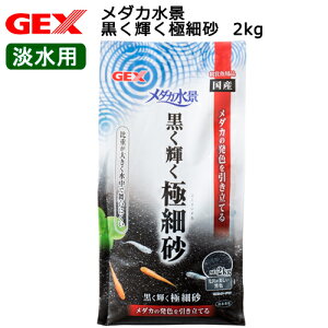 GEX メダカ水景 黒く輝く極細砂 2kg 関東当日便