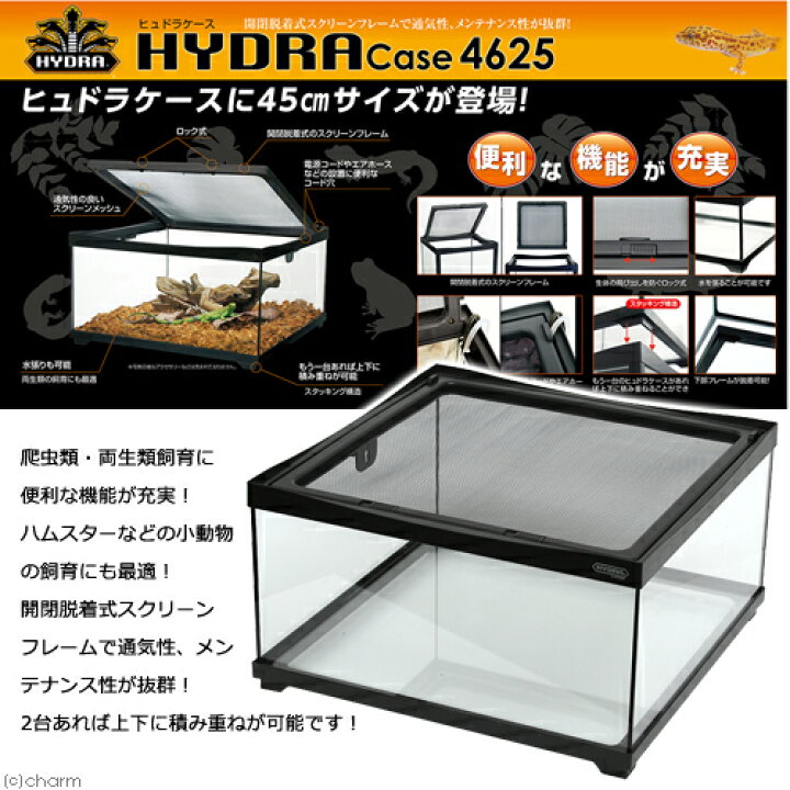 楽天市場 コトブキ工芸 ヒュドラケース ４６２５ 爬虫類 ケージ 寿工芸 お一人様１点限り 沖縄別途送料 関東当日便 Charm 楽天市場店
