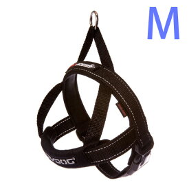 犬　ハーネス　イージードッグ　クイックハーネス　M（胴周り50〜65cm）　ブラック　中型犬用　関東当日便
