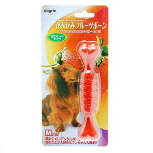 スーパーキャット かみかみフルーツボーン M ストロベリー 犬 犬用おもちゃ デンタルケア 関東当日便
