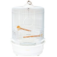 鳥かご　HOEI　R440M−P　ホワイト　（33×33×51．5cm）　丸籠　セキセイ　小型インコ　フィンチ　ホワ…