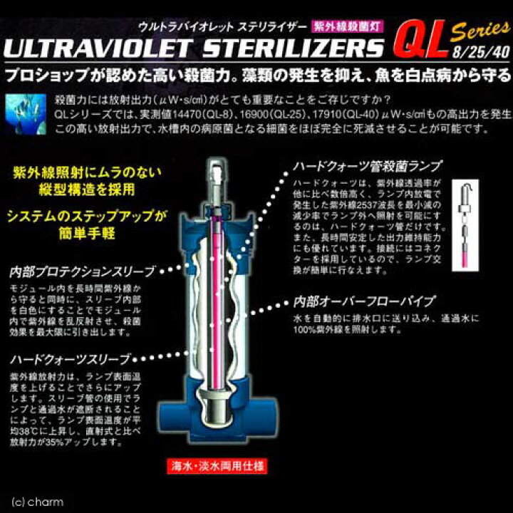 楽天市場】レインボーライフガード殺菌灯 QL−40 水槽 関東当日便  