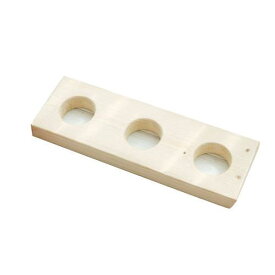 ペットグラス用　木製スタンド　クリアコート　三連　関東当日便