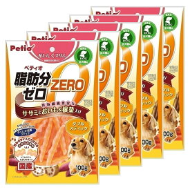ペティオ　おいしくスリム　脂肪分ゼロ　ダブルスティック　ササミとおいも＆根菜入り　100g×5袋　犬　おやつ　ささみ　関東当日便