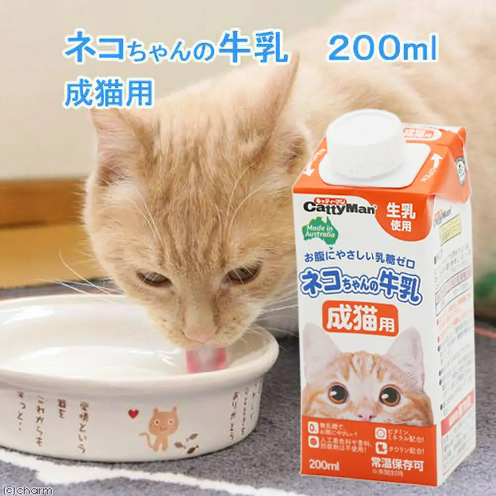 キャティーマン　ネコちゃんの牛乳　成猫用　２００ｍｌ　猫　ミルク　関東当日便
