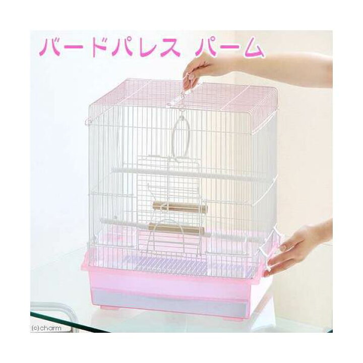 楽天市場】鳥籠 マルカン バードパレス パーム ピンク （40×30 