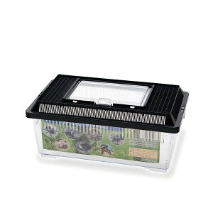 プラケース 飼育容器 フラット 黒(365×215×155mm) 虫かご 昆虫 カブトムシ クワガタ 金魚等 関東当日便