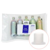 Leaf　CO2　ボンベ　74g　5本セット＋ボンベスタンド　ナチュラル付き　水草育成　水草　水草水槽　関東…