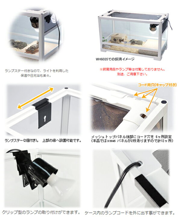 楽天市場】爬虫類ケージ 三晃商会 パンテオン ホワイト WH6045  