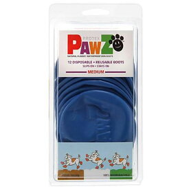 犬　靴　Pawz　ラバードッグブーツ　M　ブルー　犬用　関東当日便
