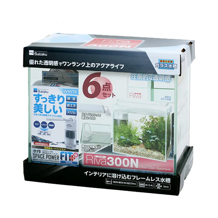 楽天市場 水作 ｒｉｖａ リーヴァ ３００ｎ ６点セット ３０ｃｍ水槽 クリア水槽 お一人様５点限り 沖縄別途送料 関東当日便 Charm 楽天市場店
