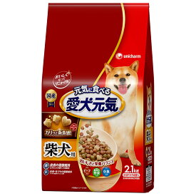 ドッグフード　愛犬元気　柴犬用　ビーフ・緑黄色野菜・小魚入り　2．1kg（小分パック4袋入り）　関東当日便