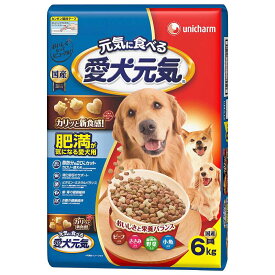 ドッグフード　愛犬元気　肥満が気になる愛犬用　ビーフ・ささみ・緑黄色野菜・小魚入り　6．0kg　お一人様4点限り【HLS_DU】　関東当日便