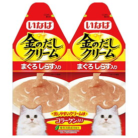 いなば　金のだしクリーム　まぐろ　しらす入り　60g（30g×2）　12袋入り　キャットフード　金のだし【HLS_DU】　関東当日便