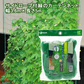 サイドロープ緑のカーテンネット3．6m×5m　家庭菜園　ベランダ菜園【HLS_DU】　関東当日便