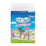 犬　おむつ　マナーウェア　女の子用　Mサイズ　ピンクリボン・青リボン　34枚　お出かけ　お散歩　おも…