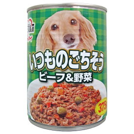 【1／25限定】当選確率2分の1！1等最大100％　ペットアイ　いつものごちそう　ビーフ＆野菜　375g　ドッグフード