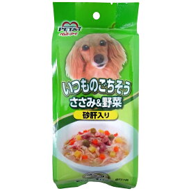 ペットアイ　いつものごちそう　ささみ＆野菜　砂肝入り　80g×3パック　ドッグフード　関東当日便