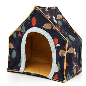 三角屋根のハウス【ネイビー】ハンドメイド　関東当日便