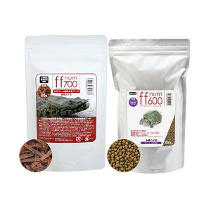 ffnum700大型肉食熱帯魚用半生ミルワーム30g+ffnum600水棲カメ用ペレット(浮上性)600gセット 関東当日便
