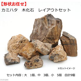 カミハタ　木化石　レイアウトセット　45～75cm水槽向け　形状お任せ【HLS_DU】　関東当日便