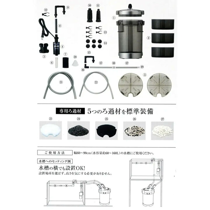 楽天市場】60cm水槽用 クーラー＆フィルターセット GEX クール  