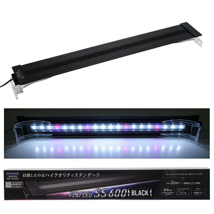 楽天市場 コトブキ工芸 Kotobuki フラットｌｅｄ ｓｓ ６００ ブラック ６０ｃｍ水槽 関東当日便 Charm 楽天市場店