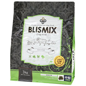 ドッグフード　ブリスミックス　犬用　ラム　中粒　3kg　関東当日便