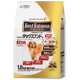 ドッグフード　ベストバランス　カリカリ仕立て　ミニチュア・ダックスフンド用　7歳以上用　1．8kg（450g×4袋）　関東当日便