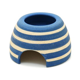 シェルター　ボーダーウェットシェルター　ブルー　S　信楽焼　爬虫類　両生類　関東当日便