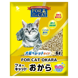 猫砂　新東北化学工業　フォーキャット　おから　せっけんの香り　6L×7袋　お一人様1点限り【HLS_DU】　関東当日便