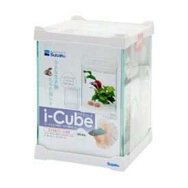 水作　i－Cube　アイ・キューブ　ホワイト　小型水槽　ガラス水槽【HLS_DU】　関東当日便