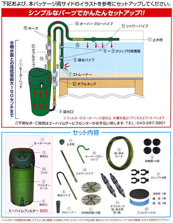 楽天市場】50Hz 60cm水槽＆外部フィルターセット スーパー 