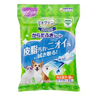 【4／10限定】当選確率2分の1！1等最大100％　デオクリーン　からだふきシート　中大型犬・猫用　香り付…