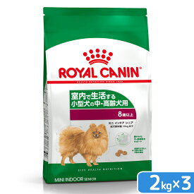 ロイヤルカナン　ミニ　インドア　シニア　中・高齢犬用　2kg×3袋　お一人様2点限り【HLS_DU】　関東当日便