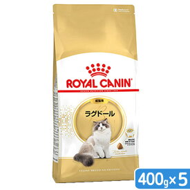 ロイヤルカナン　猫　ラグドール　成猫用　生後12ヵ月齢から12歳まで　400g×5袋　ジップ無し（キャットフード　ドライ）