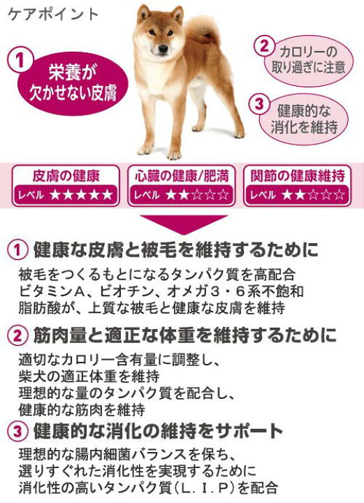 楽天市場】ロイヤルカナン 柴犬 中・高齢犬用 3kg×3袋 
