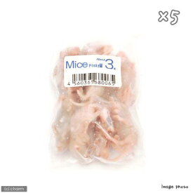 冷凍★M（10匹）　カタ養殖　Mice3　冷凍ピンクマウス　パック×5　冷凍マウス　別途クール手数料　常温商品同梱不可